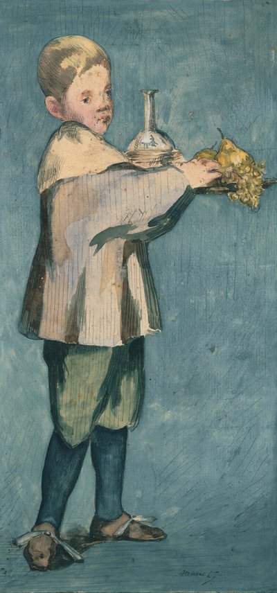 Boy Carrying a Tray by Édouard Manet